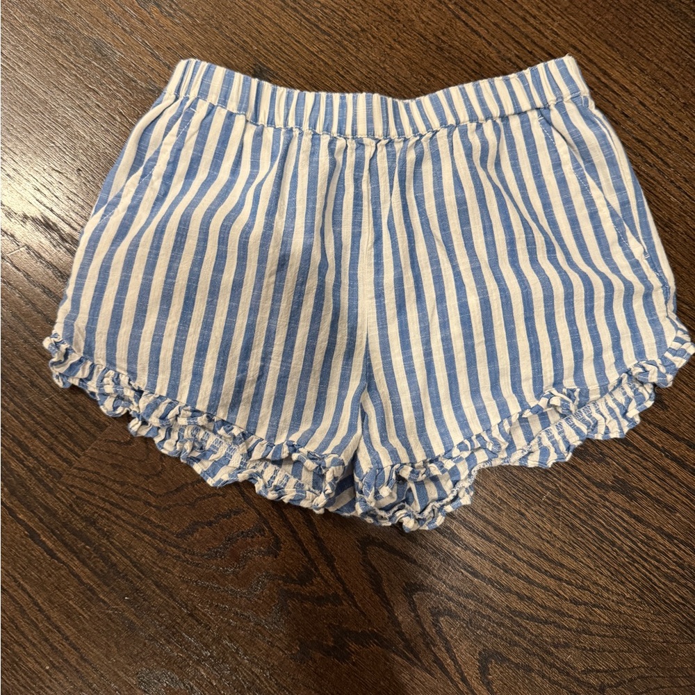Girls Crewcuts Shorts Size 8 Blue and White Striped Shorts Girls Size 8 Medium